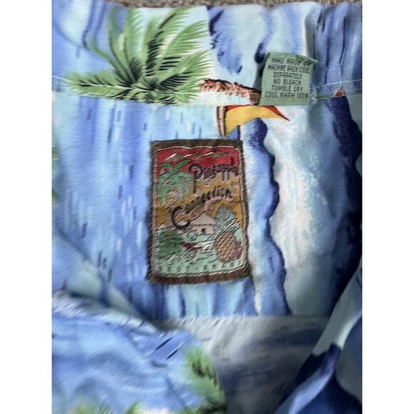 Vintage Pineapple Connections Shirt Mens Large Blue Rayon Hawaiian Aloha 90s - Picture 5 of 11